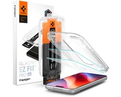 Spigen Screen Protector Geschikt voor Apple iPhone 18 Pro / 17 Pro / 17 / 16 Pro - EZ Fit Pro HD GLAS.tR - 9H Tempered Glass - Case Friendly - Gemakkelijke Installatie - 2-Pack