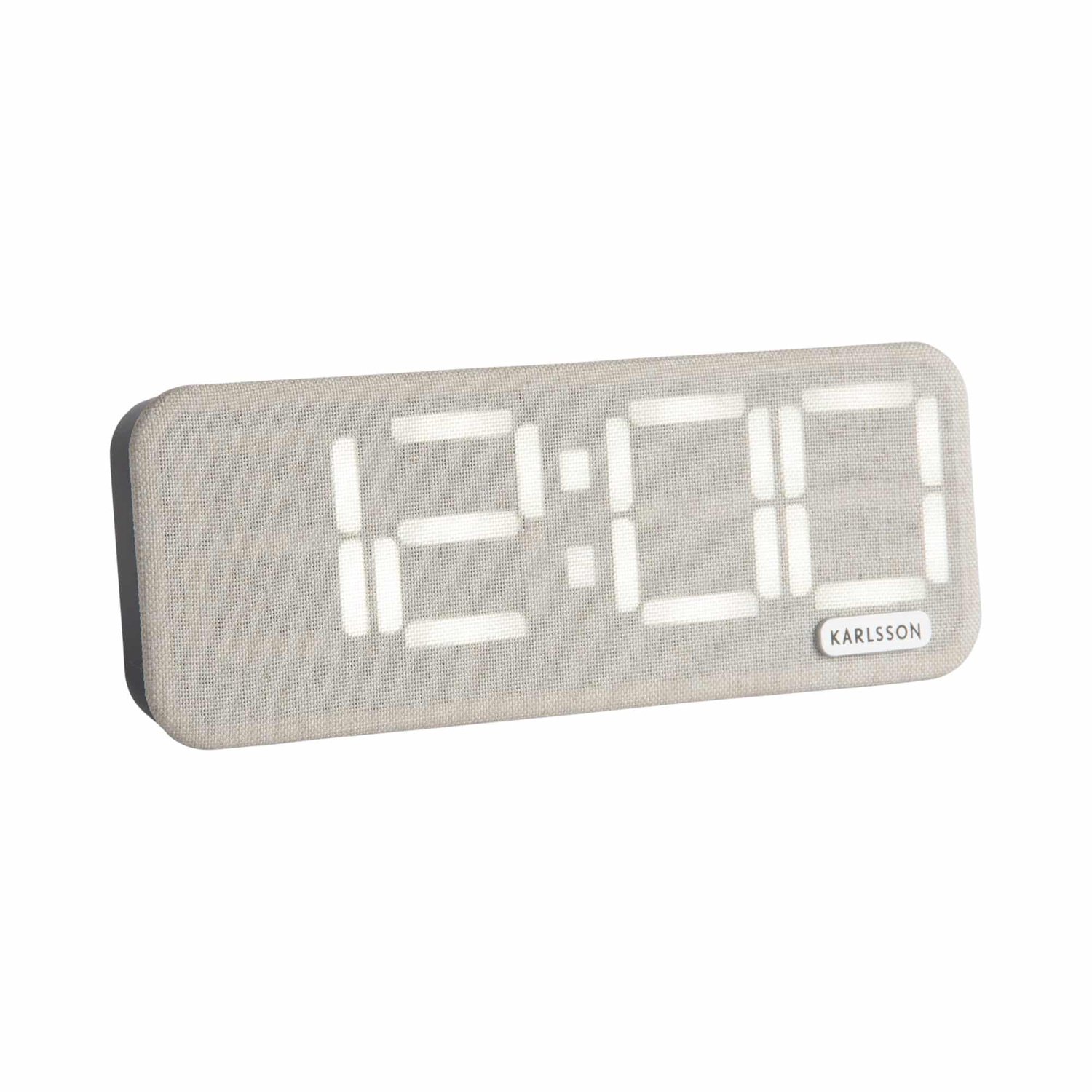 Karlsson Wekker Roanne - Gebroken wit - 17.6x3x6.6cm - Scandinavisch - Wekker voor slaapkamer - Wekkers
