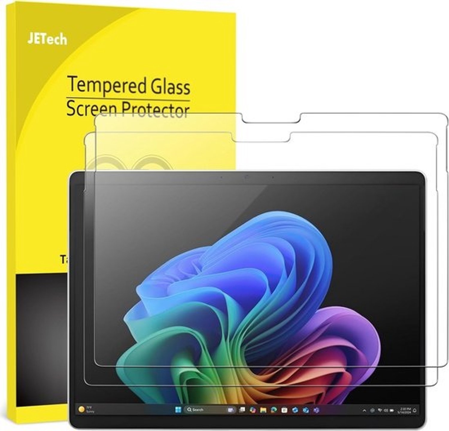 2x gehard glazen screenprotector - Voor Surface Pro 11/10/9 - 13 inch - Krasbestendig - Pen-compatibel
