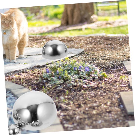 9stuks Delige Van Roestvrijstalen Reflecterende Halve Bollen Voor Tuin Decoratie Polished Half Gazing Globe Voor Binnen Buiten Voor Tuin Keuken Woonkamer — afbeelding 2
