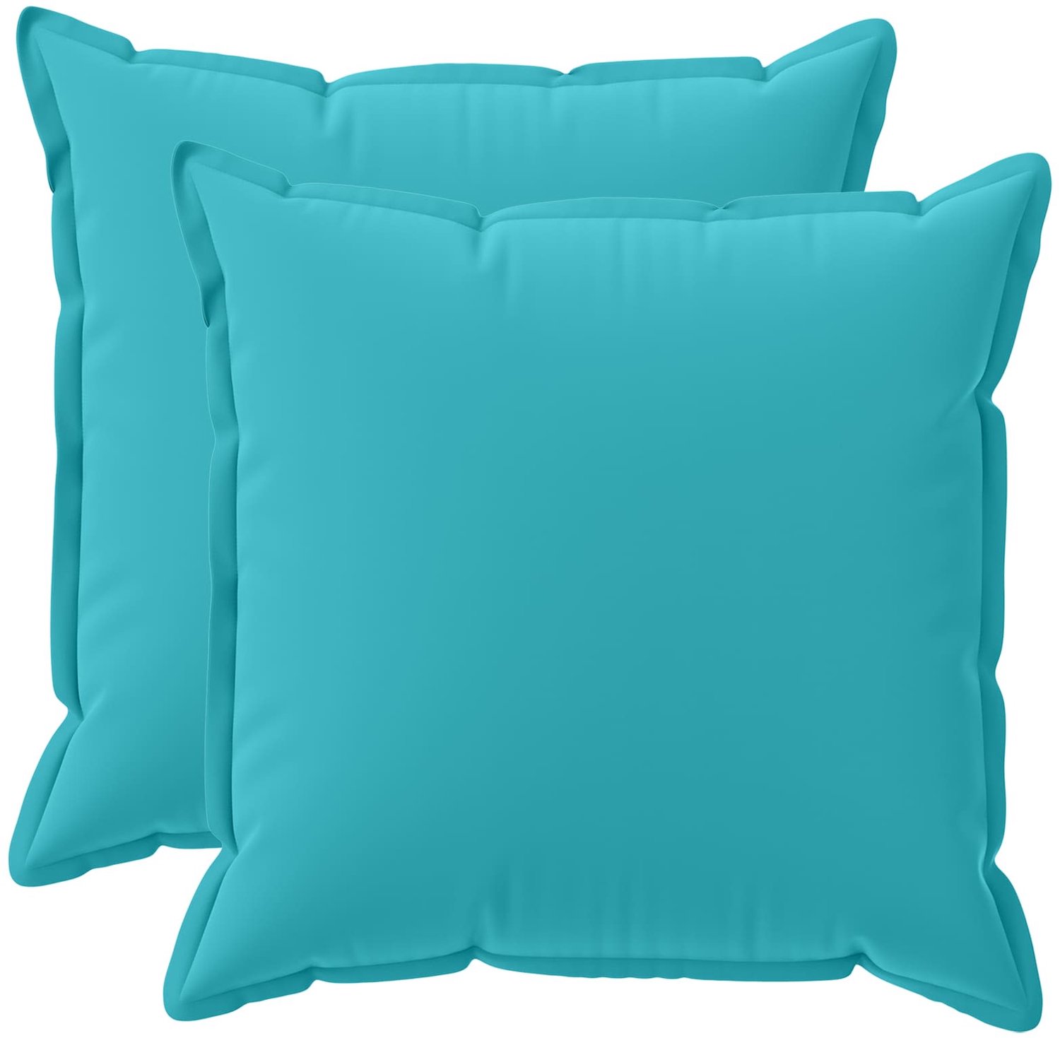 vidaXL Dekenkussen - 2 - st - HOUTEN - Turquoise - 55 - x - 55 - cm - Polyester