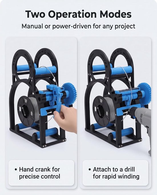 Handheld Coil Reel Roller met Verstelbare Spanningsregeling en Versterkt Frame voor 3D Printen, Lassen en Filamentgebruik — afbeelding 3