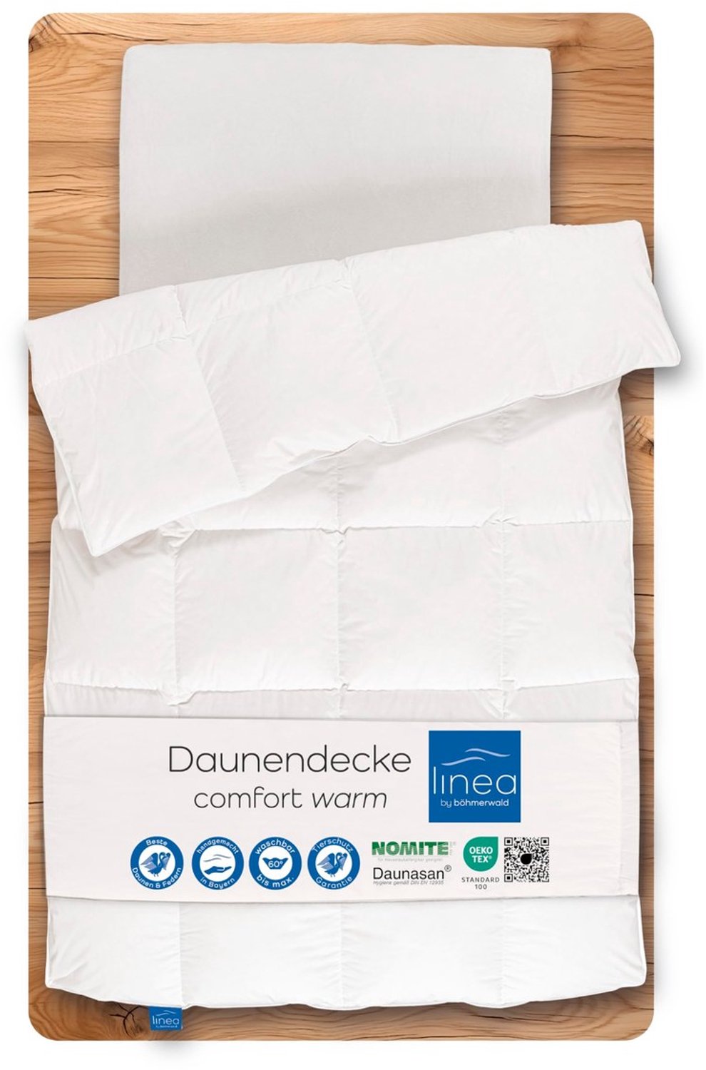 Duraxl Dekbed - Donzen - 4 seizoenen - 90% dons, 10% veren Wit