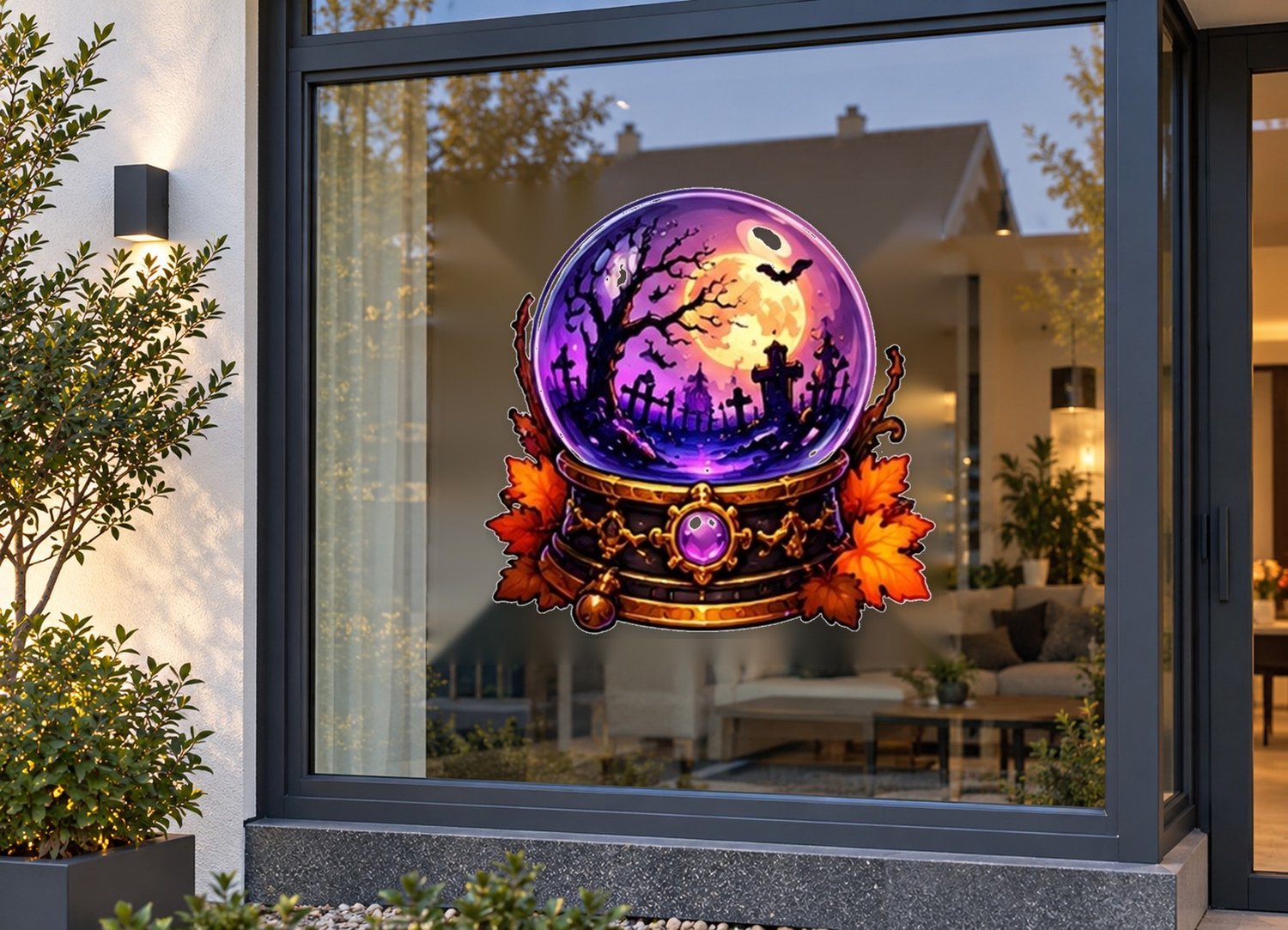 De Stickerman Halloween Raamsticker 30cm Breed Herbruikbaar Weerbestendig (CV24) Multi
