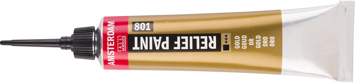 Reliëfverf 20 ml - Goud 801-3D Effecten - Lichtbestendig & Waterdicht - Geschikt voor meerdere ondergronden - ServiceTopper
