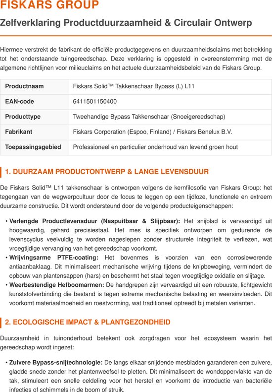 Fiskars Telescopische Takkenschaar Bypass L11 Zwart — afbeelding 2