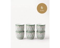 Pip Studio - Lily & Lotus - Eiercups - Moon Delight Light Green - Ø4,7 cm - Set van 6