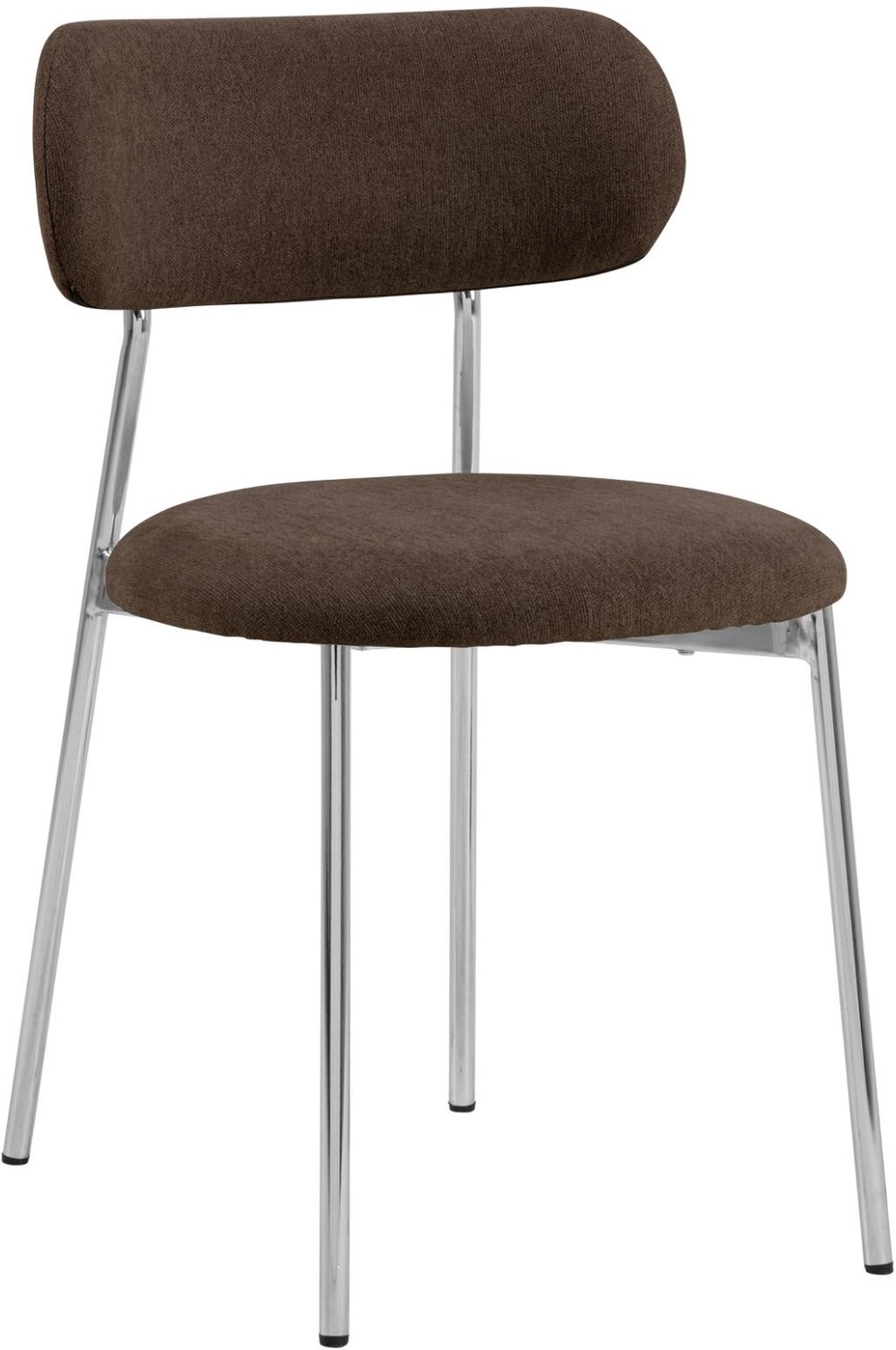 Giga Living Eetkamerstoel Morka - Bruin Stof - Zithoogte 48cm - Set van 2