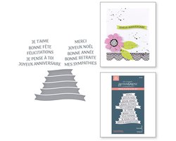 Spellbinders BetterPress Plate & Snijmal - French Sentiments - 3 st.