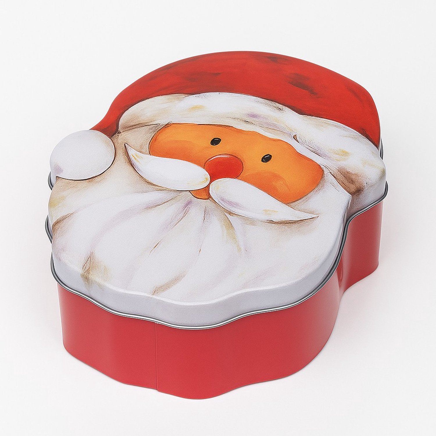 EH Excellent Houseware - Koekjesdoos VINTERA met kerstmotief, 1,7 l - rood