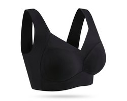 WiseGoods Luxe Naadloze BH Zonder Beugel - Sexy Beha - Ondergoed Dames - Sport Kleding - Kledij - Bra - Sportkleding - Zwart XXL
