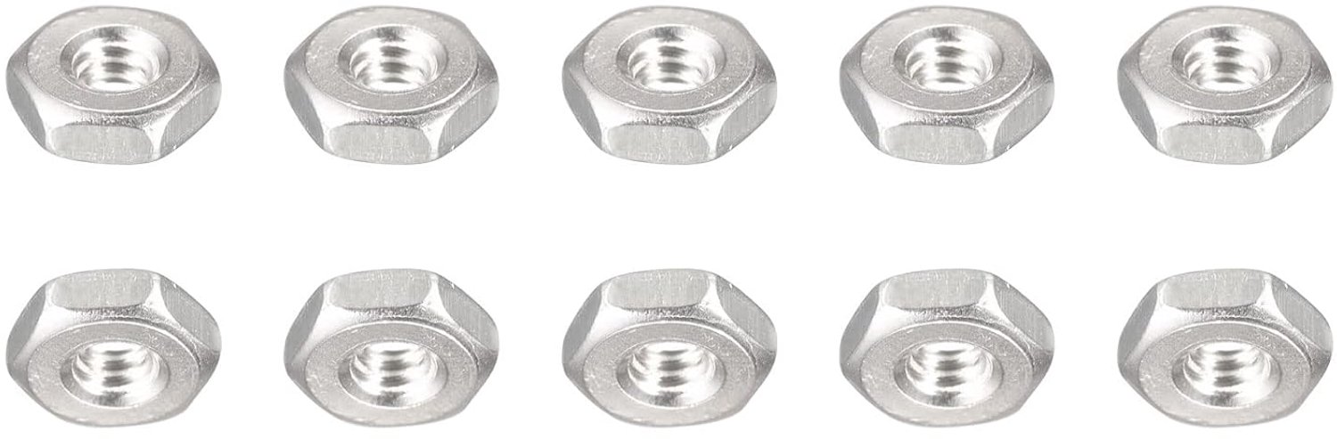 Hexmoeren #6-32(UNC) - 304 roestvrij staal - 10 stuks - ideaal voor garage reparaties - m-winkel