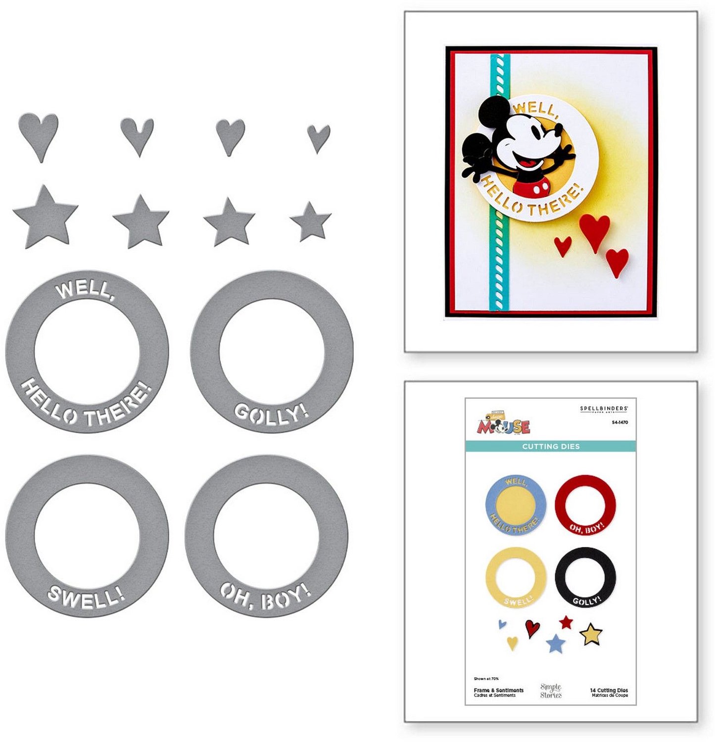 Spellbinders Snijmallen - Frame & Sentiments - 14 st.