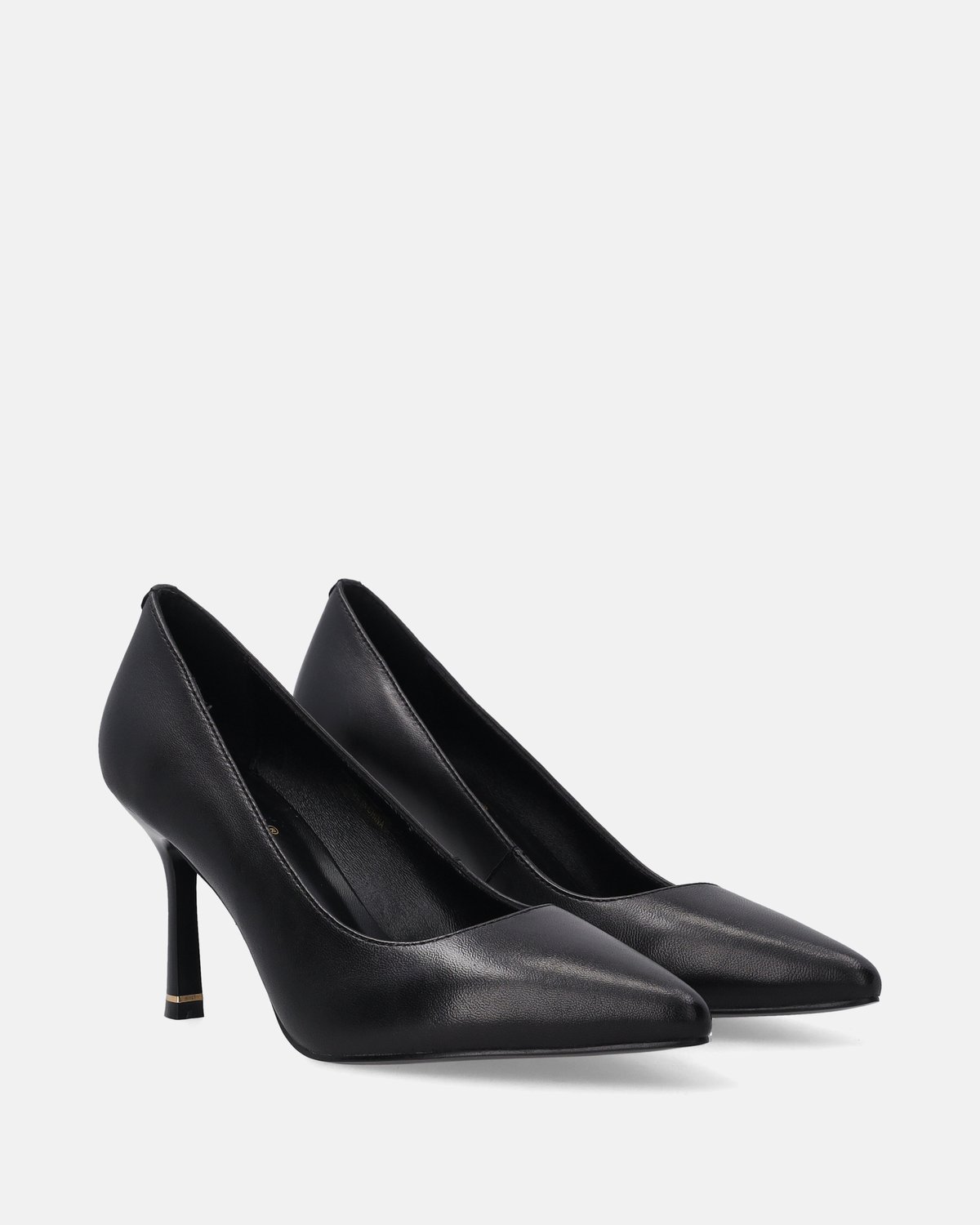 Klassieke damespumps - Zwart - Natuurlijk leer - Naaldhak van 8 cm