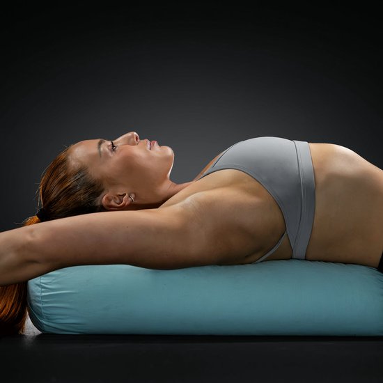 Gorilla Sports Yoga Bolster - Groen - 65 x 20 cm - Yoga kussen - Rond van Gorilla Sports. — afbeelding 5