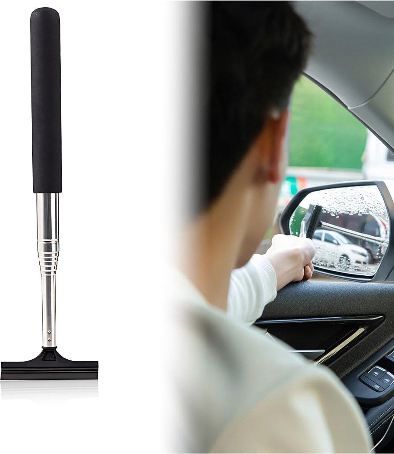 Telescoop voor autoschraper 21-98 cm - telescopische handgreep - reinigen achteruitkijkspiegel - Vemera