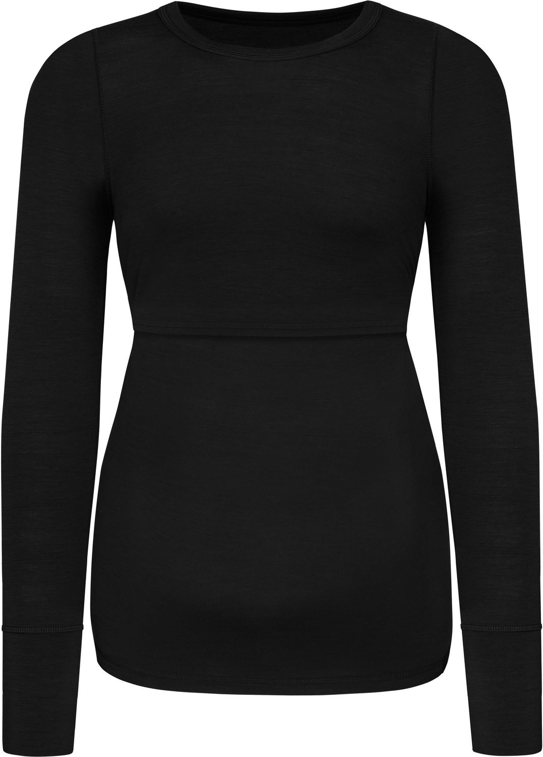 Merino zwangerschapsshirt met lange mouwen „Cambria“