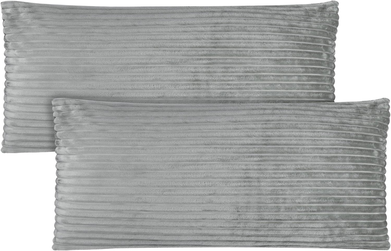 2 kussenslopen van gestreepte flanel, 40 x 80 cm, „Mendoza“