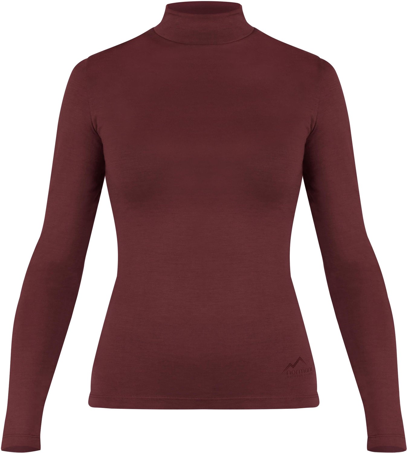 Dames-merino-shirt met lange mouwen en opstaande kraag „Romsey“