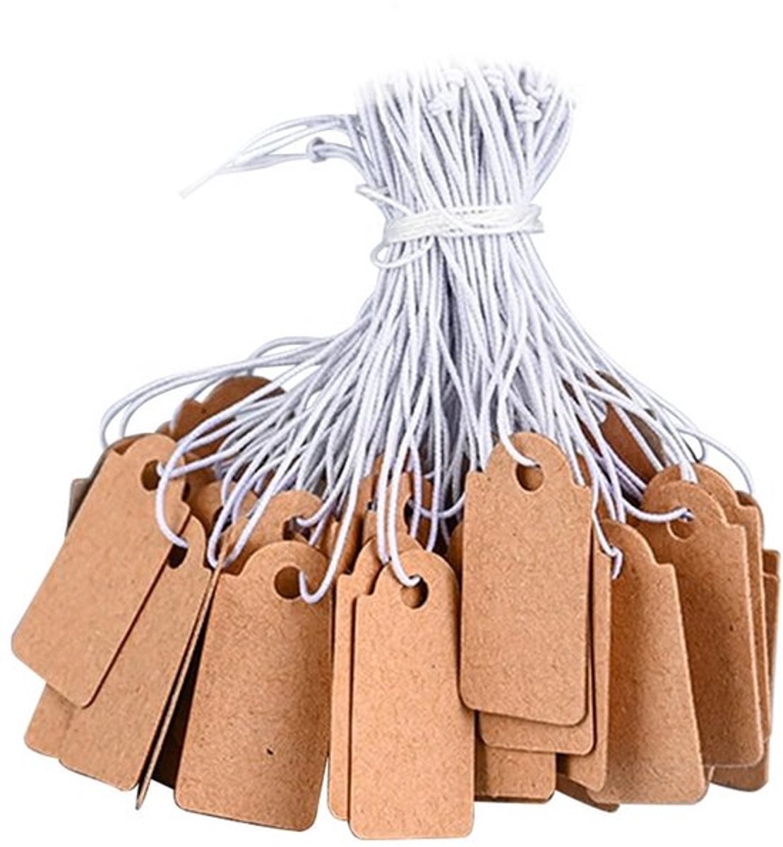 Pack van 500 Prijslabels 25 mm x 45 mm Karton voor Productmarkering - Bruin