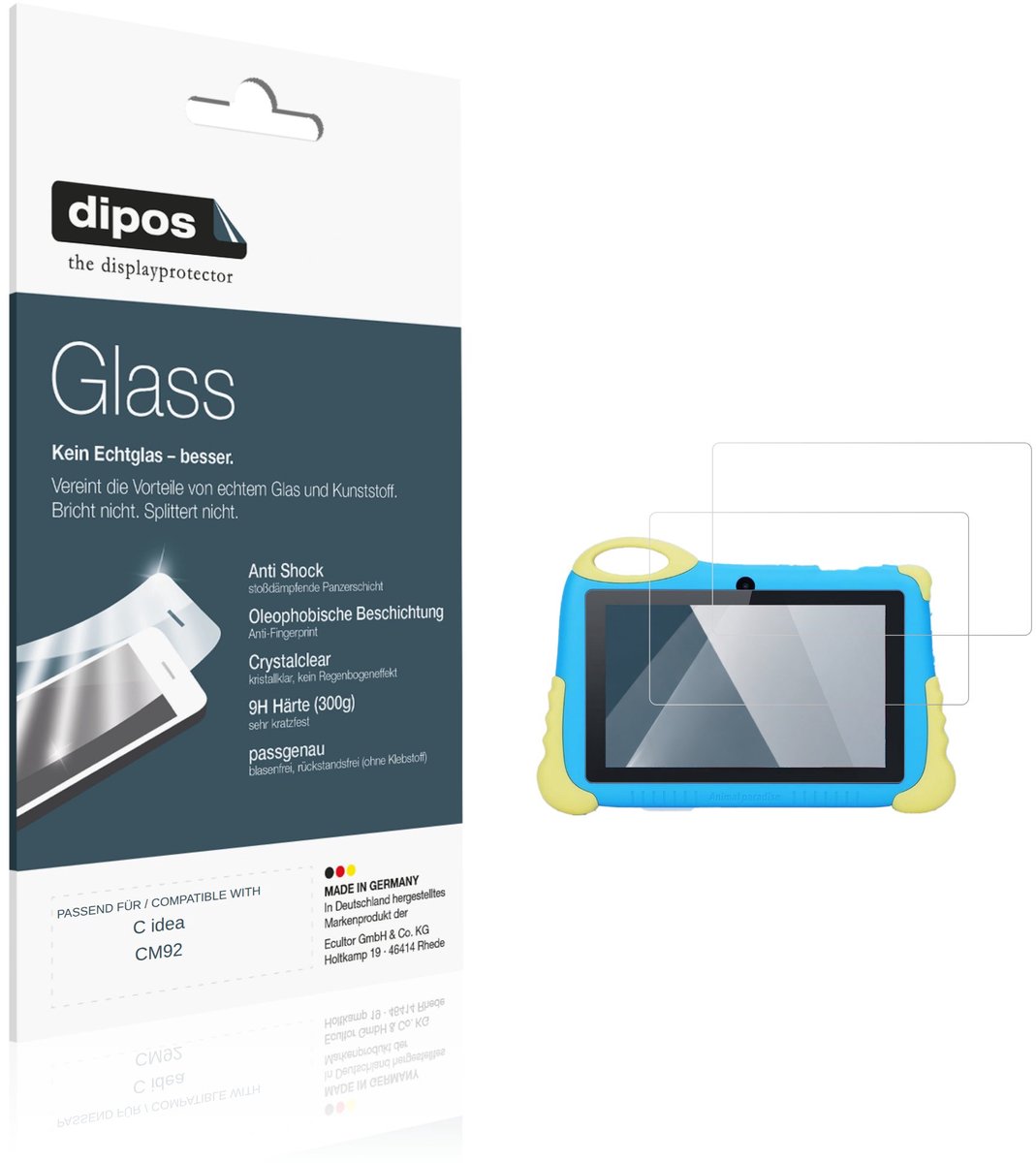 dipos – 2x Pantserfolie geschikt voor C idea CM92 | 9H Screenprotector
