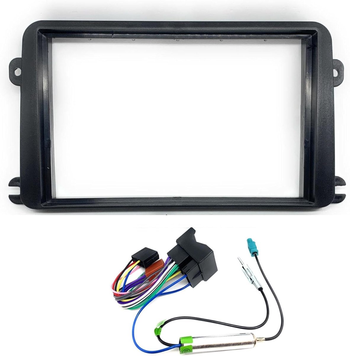 Radiopaneelkit 2-dinbevesitigingskitVoorpaneel Frame Geschikt voor VW Volkswagen, Seat, Skoda - ShopVlot