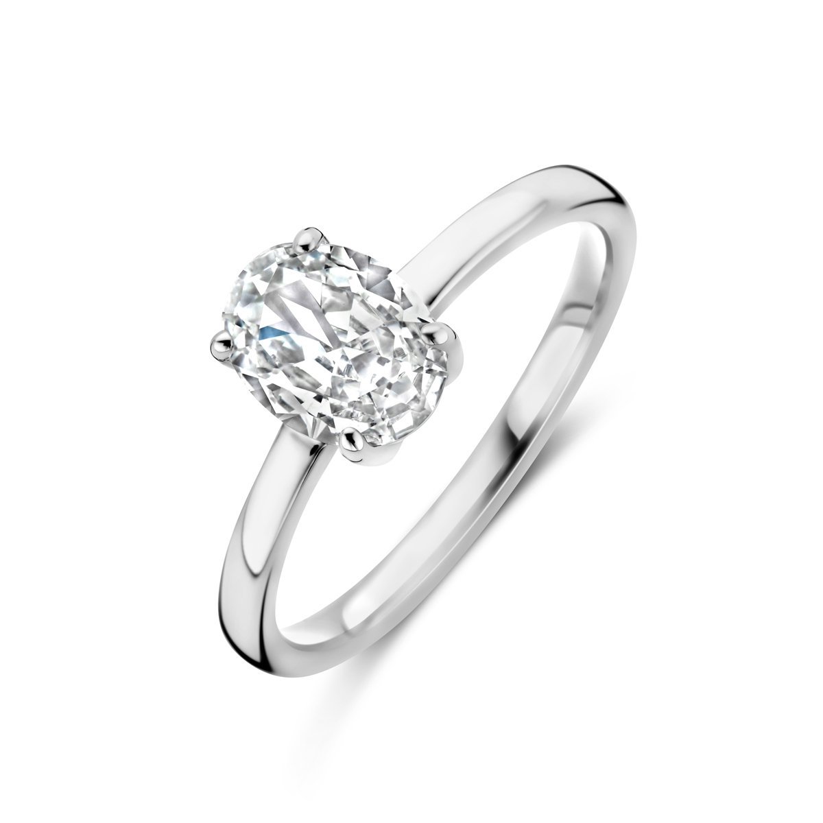 Gerhodineerd Zilver Ring Met Zirkonia 1338906