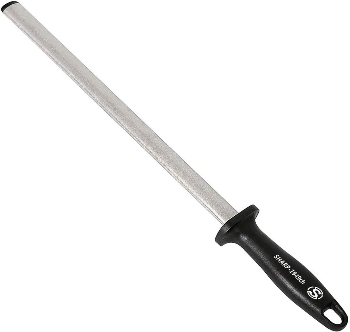 Diamant Aanzetstaal - Zwart - 31 cm - Professionele Wetstaaf voor Koks - Voor Keuken en Jacht