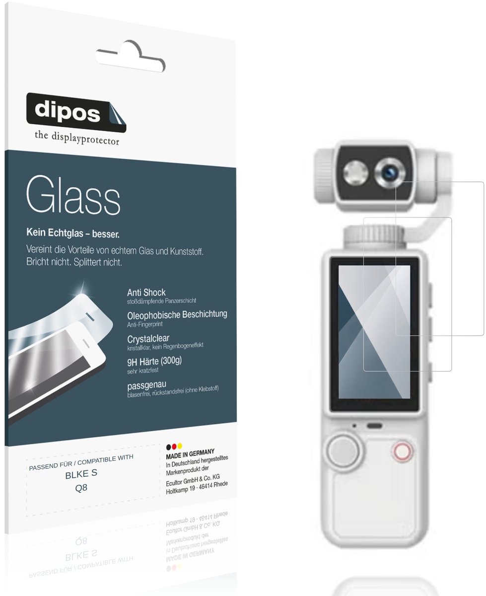 dipos – 2x Pantserfolie geschikt voor BLKE S Q8 | 9H Screenprotector