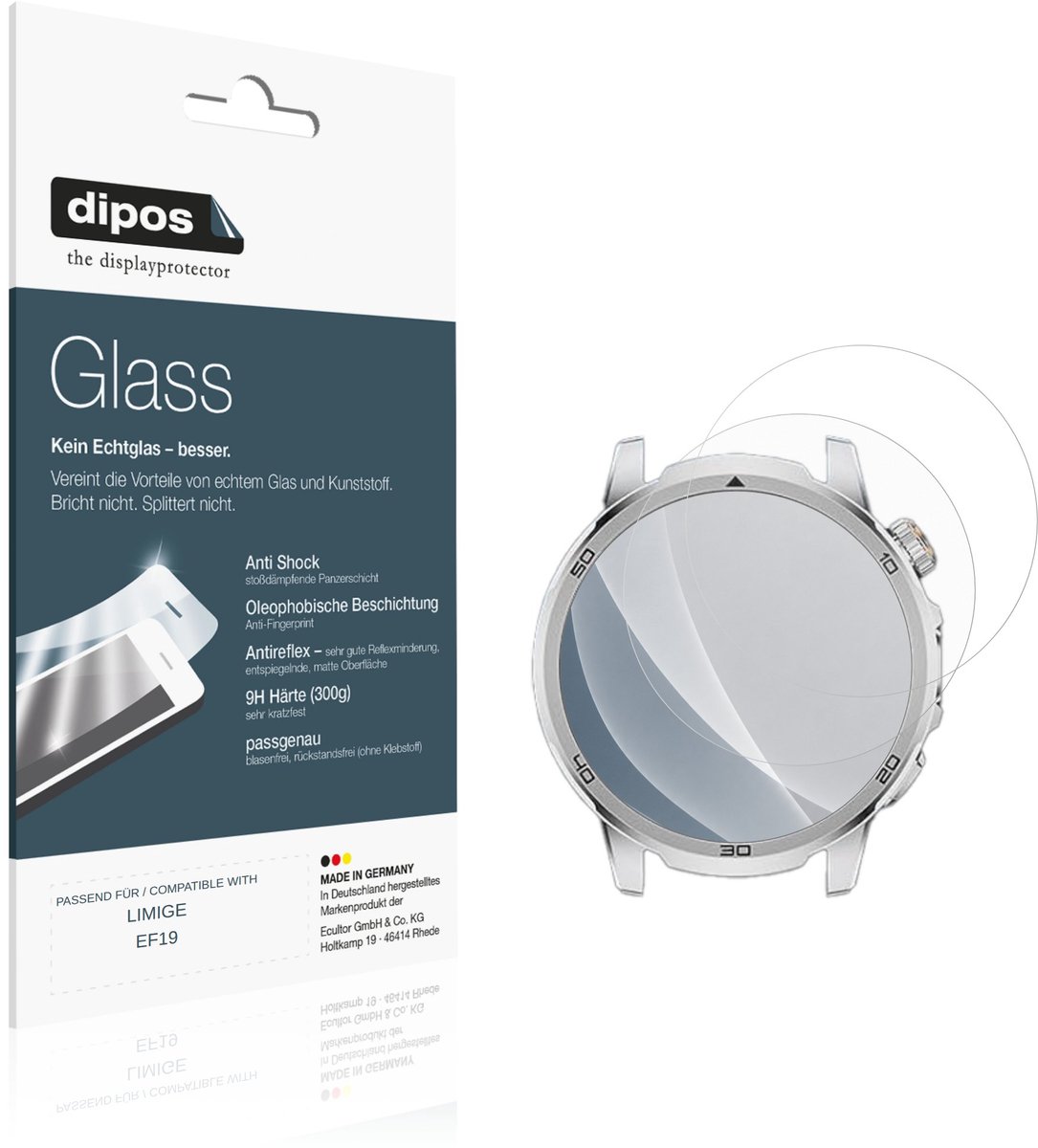 dipos – 2x Matte Pantserfolie geschikt voor LIMIGE EF19 | 9H Screenprotector