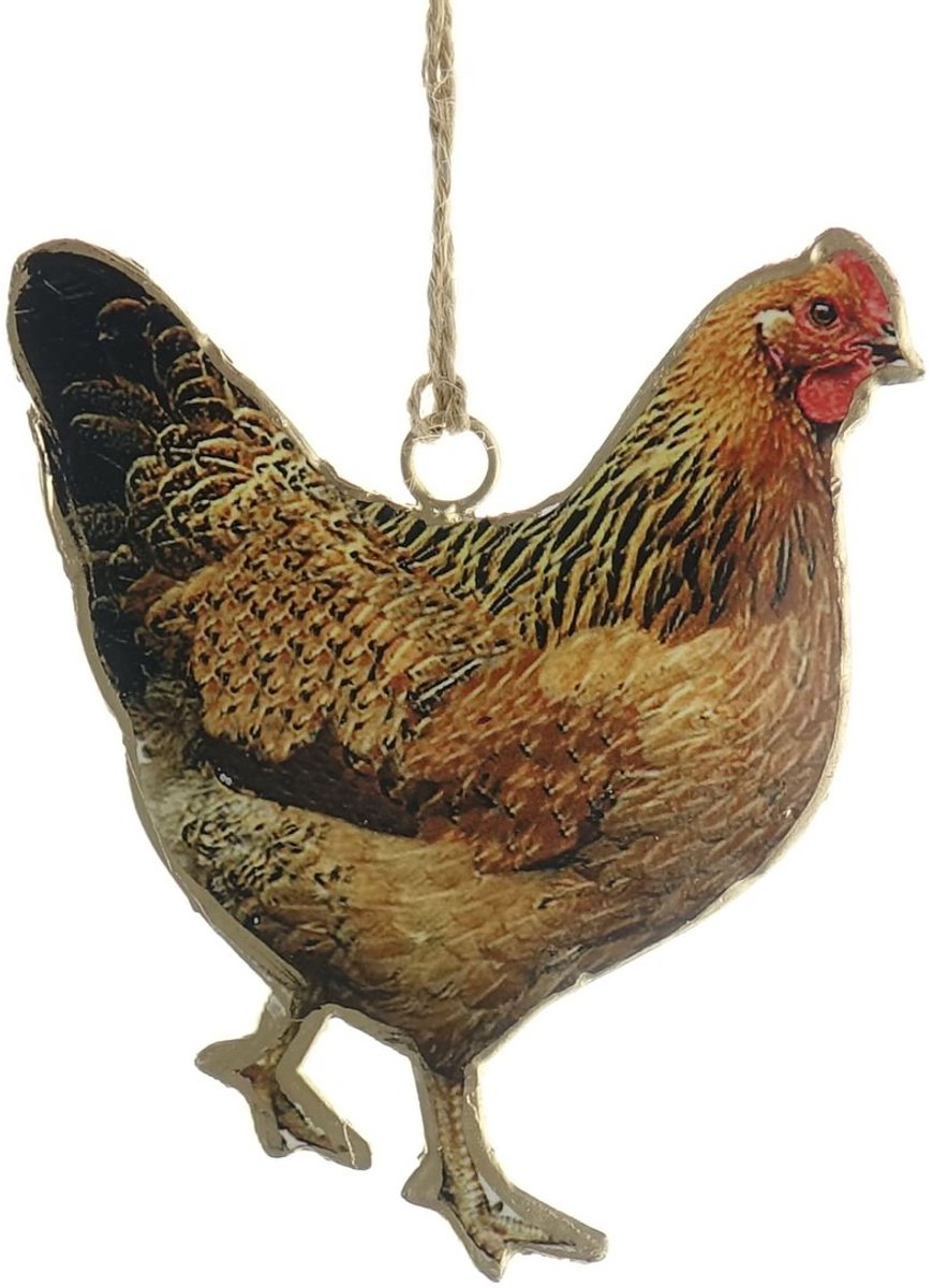 Riffelmacher Paashanger Hen Goud en Bruin - Metaal