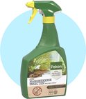 Groene Pokon sprayfles met gele spuitkop, etiket met "Pokon BIO TEGEN HARDNEKKIGE INSECTEN POLYSECT SPRAY" en 800ml.