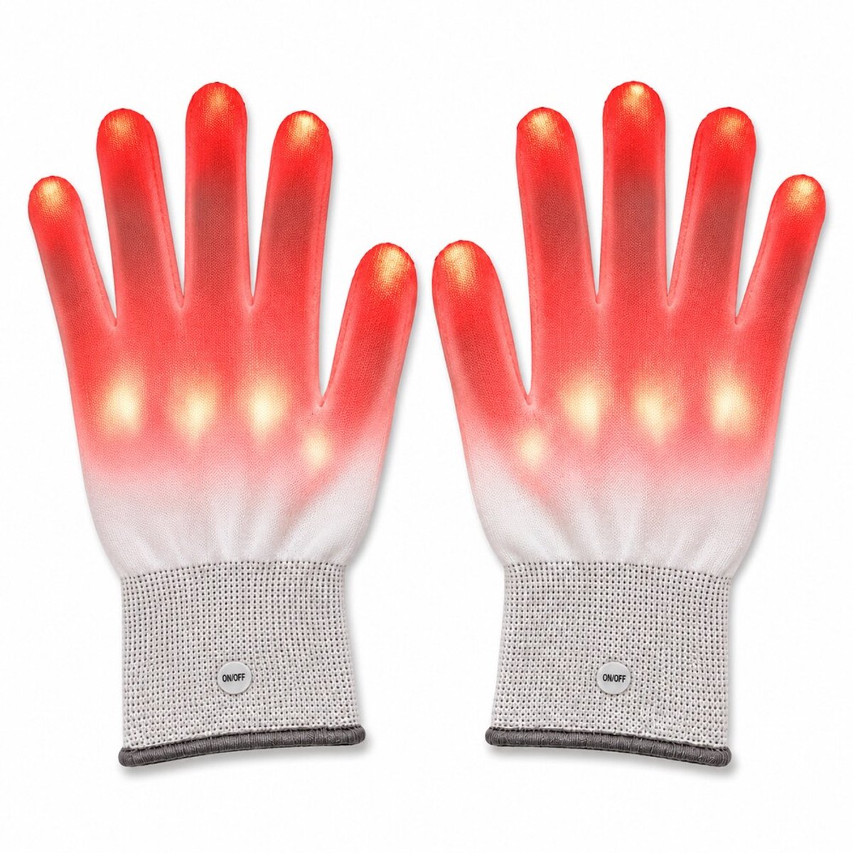 LED Handschoenen Rood - Lichtgevende Handschoenen - LED Gloves - Mix - Geel - Blauw - Rood - Wit - Groen - Verschillende Standen