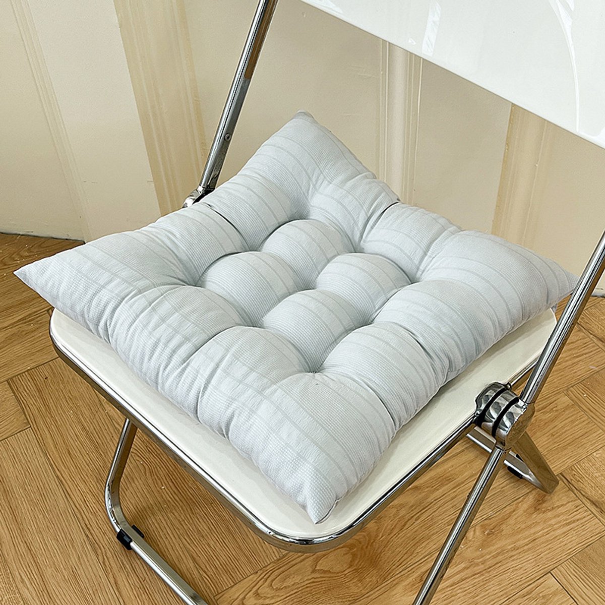 Stoelkussen – ultrazacht en warm (perfect voor een leeshoekje)-40cm*40cm，Maanlichtgrijs