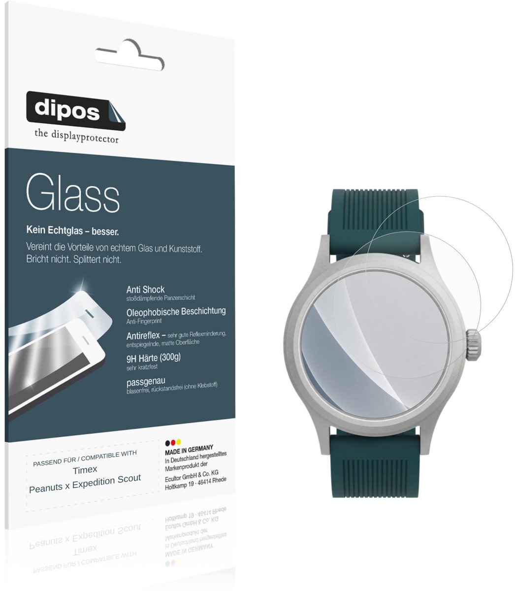 dipos – 2x Matte Pantserfolie geschikt voor Timex Peanuts x Expedition Scout | 9H Screenprotector