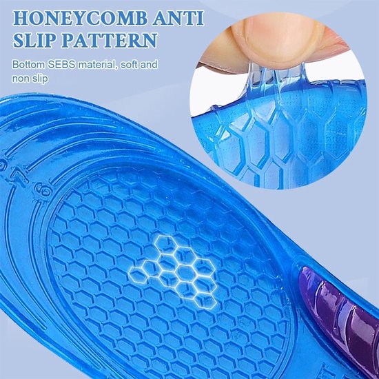Comfortabele Gel Inlegzolen voor Hielspoor, Ondersteuning bij Plantar Fasciitis, Maat L (40-46) — afbeelding 5