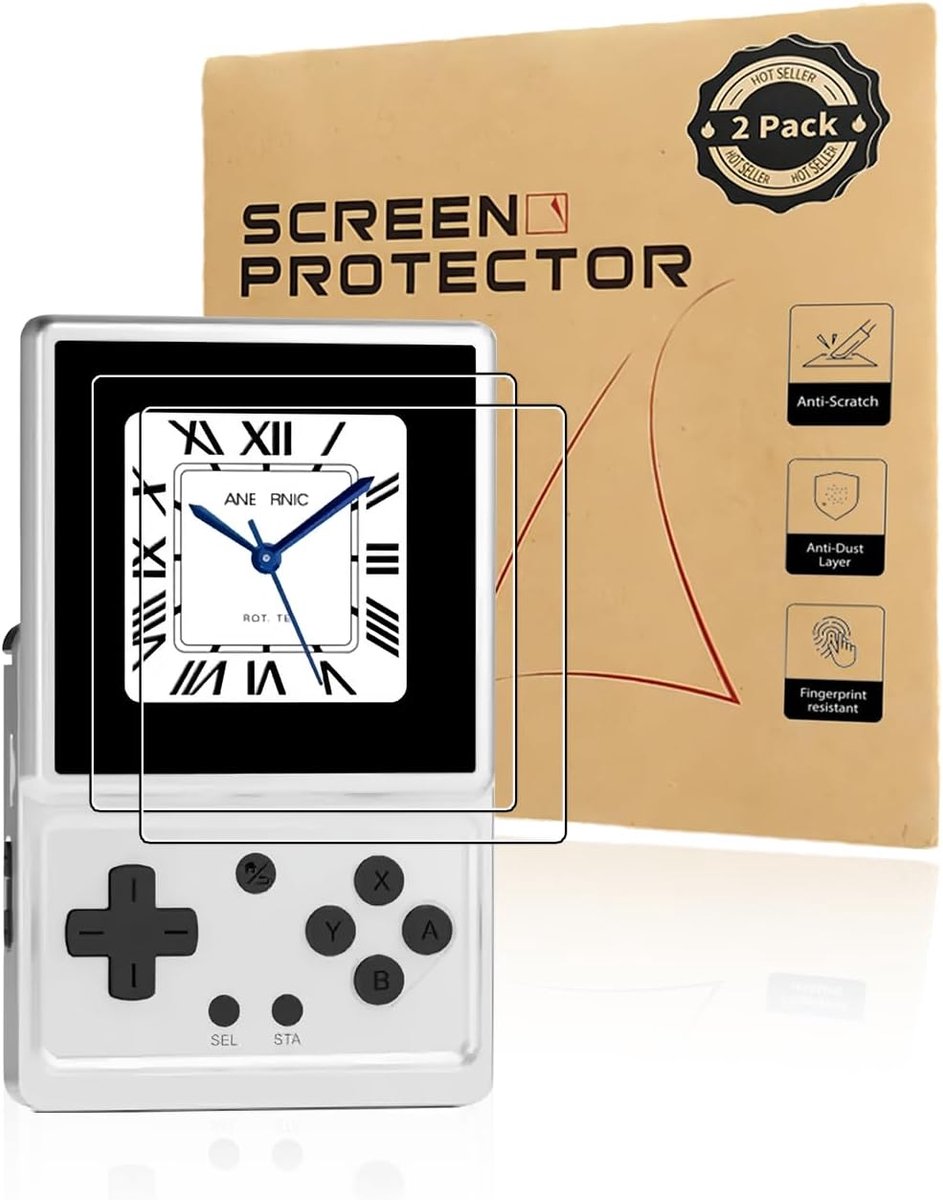 Displaybeschermfolie voor Anbernic RG Rotate Retro [2 stuks] | gehard glas | hoge resolutie en zeer resistent