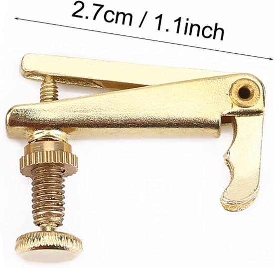 Snaarafstellers, Viool Onderdelen, Gouden Snaarafsteller voor 3/4 4/4 Viool Goede Vervangende Onderdelen Viool — afbeelding 2