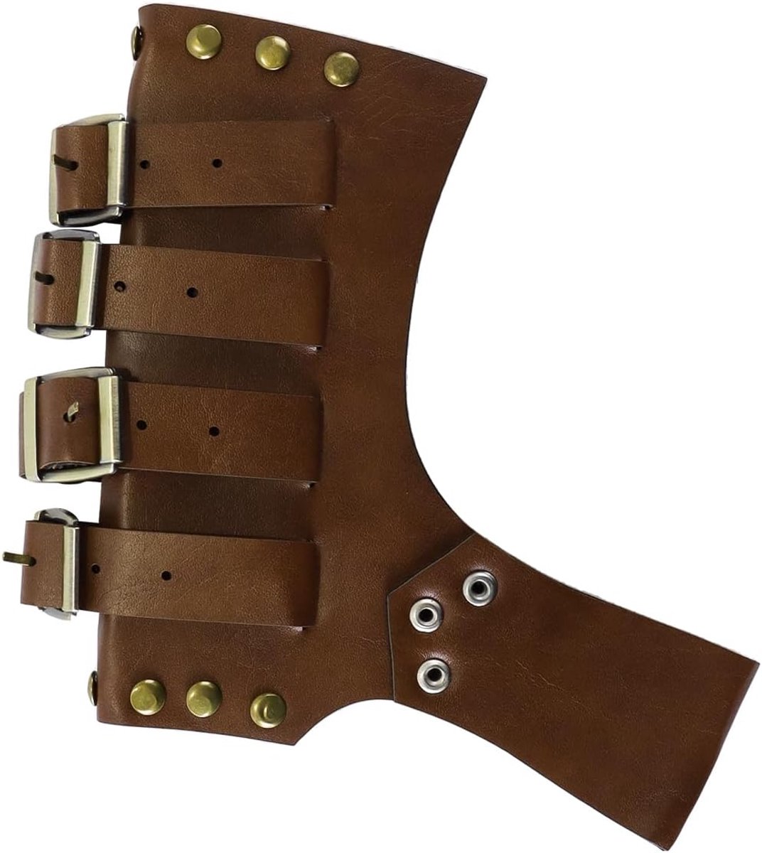 Zalati Viking leren zwaardkikker, Renaissance kostuumaccessoire, voor cosplay, rekwisieten, Halloweenkostuum (bruin)