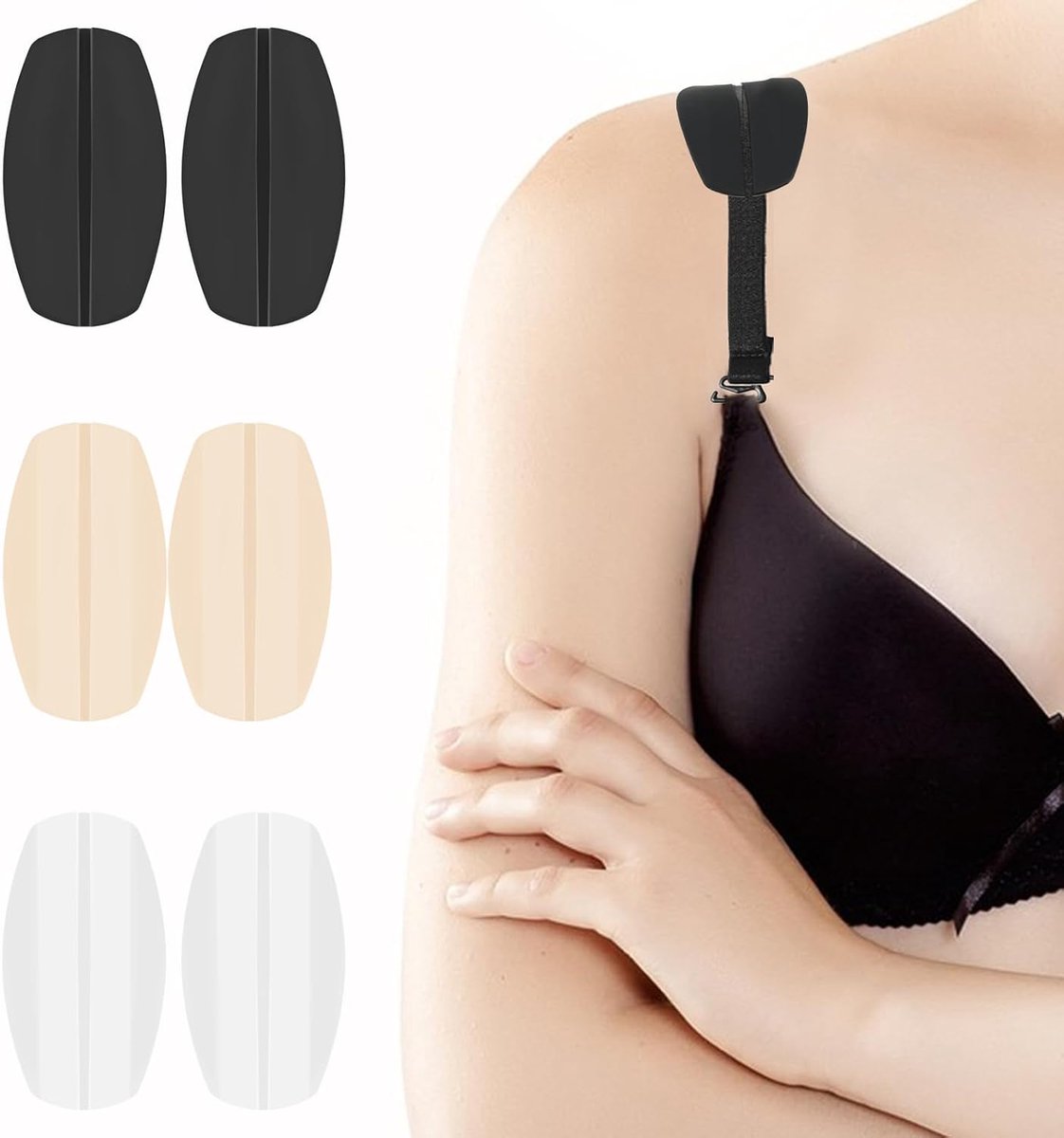 3 paar bh bandjes pads bh bandje houders voor slippende siliconen bh bandje kussens antislip schouderpads bh bandje gel pads schouderbeschermers pads voor bh bandjes verlicht schouderongemak
