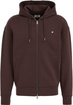 WE Fashion Heren boxy fit hoodie van interlock met embroidery