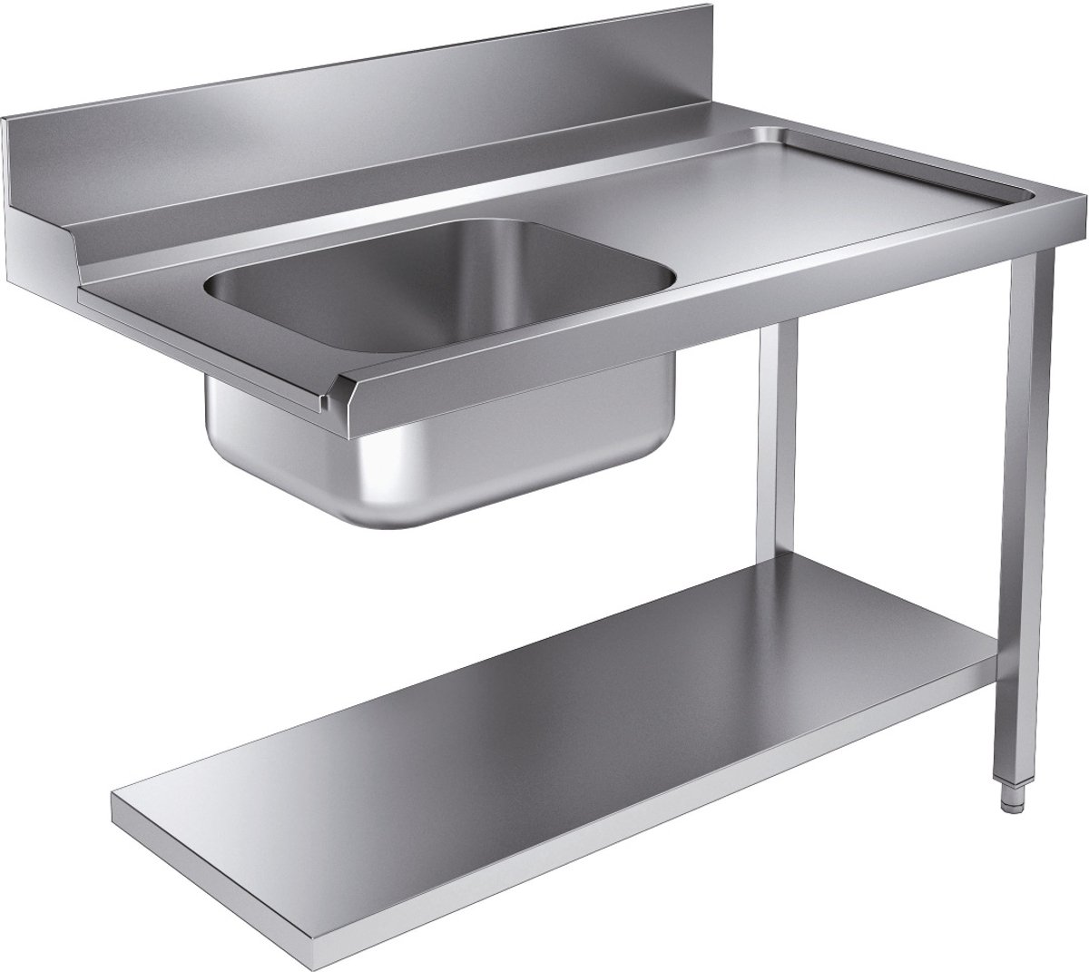 CombiSteel AANVOERTAFEL BODEM 1200 RECHTS - 7106.1010 - Horeca & Professioneel