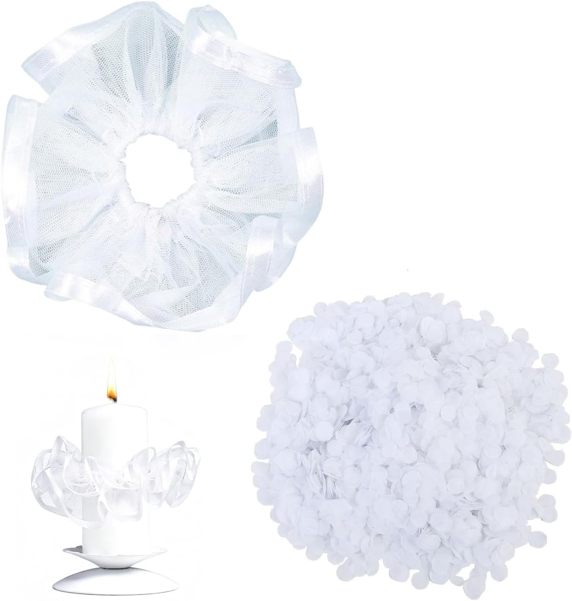 1 Anti-Drup Hoes En 2 Pakjes Papierresten, Anti-Drup Hoes Voor Communiekaarsen, Algemene Anti-Drup Wasring Voor - ShopVlot