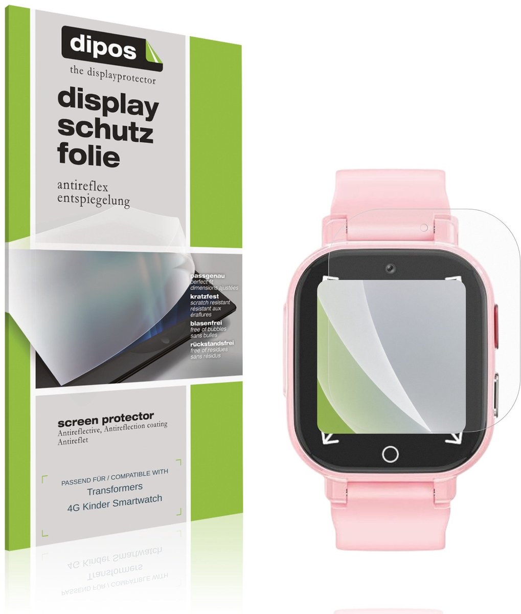 dipos – 6x Matte Beschermfolie geschikt voor Transformers 4G Kinder Smartwatch | Krasbestendige & antireflecterende Screenprotector Ultra-Thin
