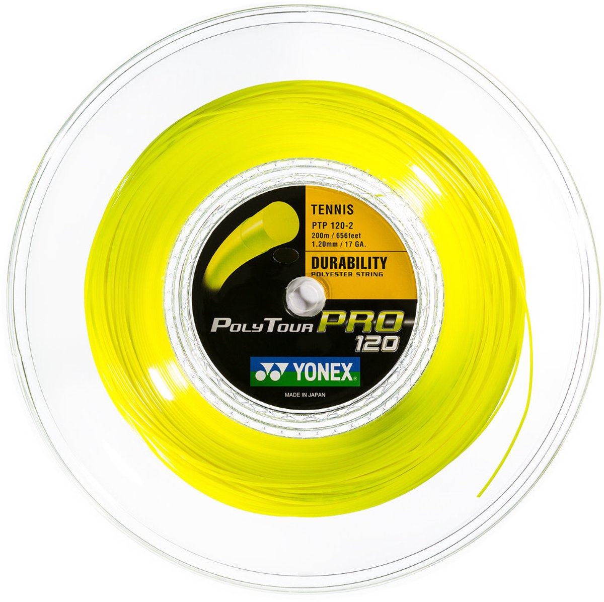 Yonex Polytour Pro Rol Tennissnaar Snaar Dikte: 1.25,Kleur: Graphite