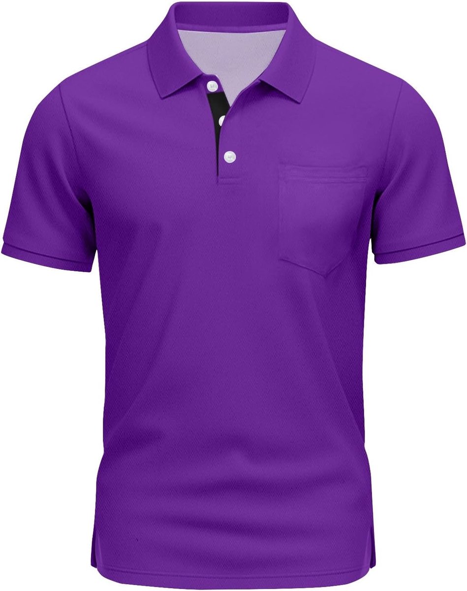 Poloshirts korte mouw ademend zomer effen knoopsluiting T-shirts sport