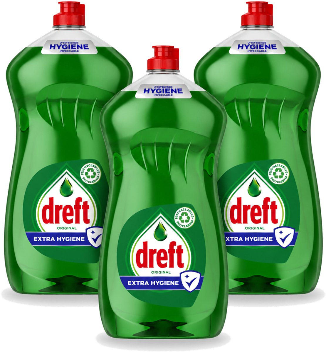 3 x Dreft Original - Vloeibaar Afwasmiddel - Extra Hygiëne - 1.2 L - Voordeelverpakking - 3 stuks