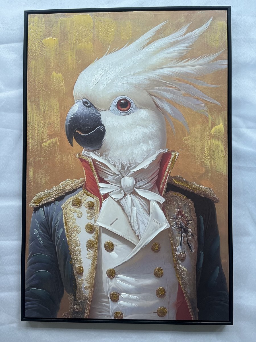 Schilderij regal bird 60x90cm
