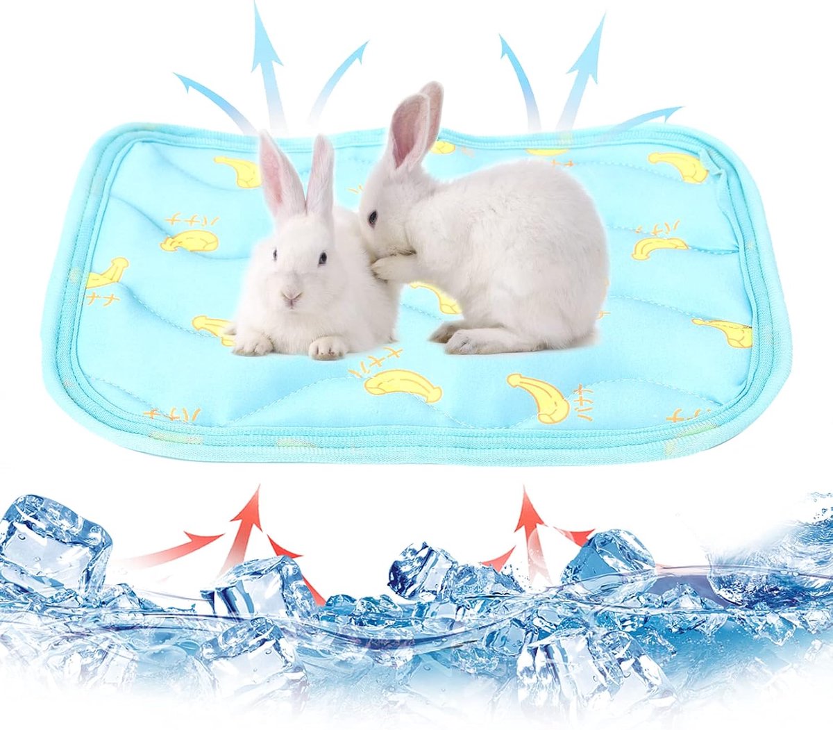 2Pcs Kleine Dieren Koelmat Bed Konijn Hamster Koelpad Zomer Ijs Zijde Slapen Bed Voor Kleine Huisdier Puppy Cavia's Hamster Konijnen Hamsters Kat (Banaan)