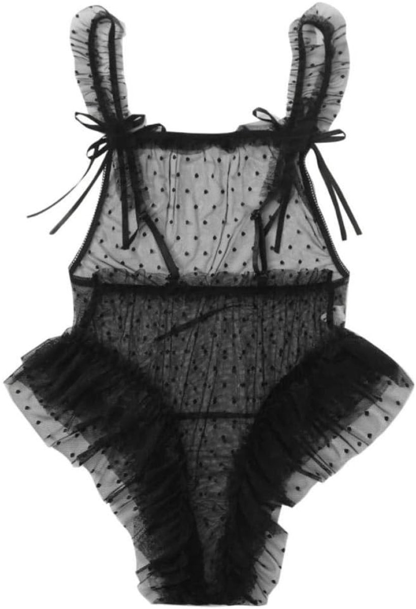 Dameskostuums Dames Porno Ondergoed Sex Temptation Nachthemd Kanten Beha Sexy Nachtkleding-Black_4XL